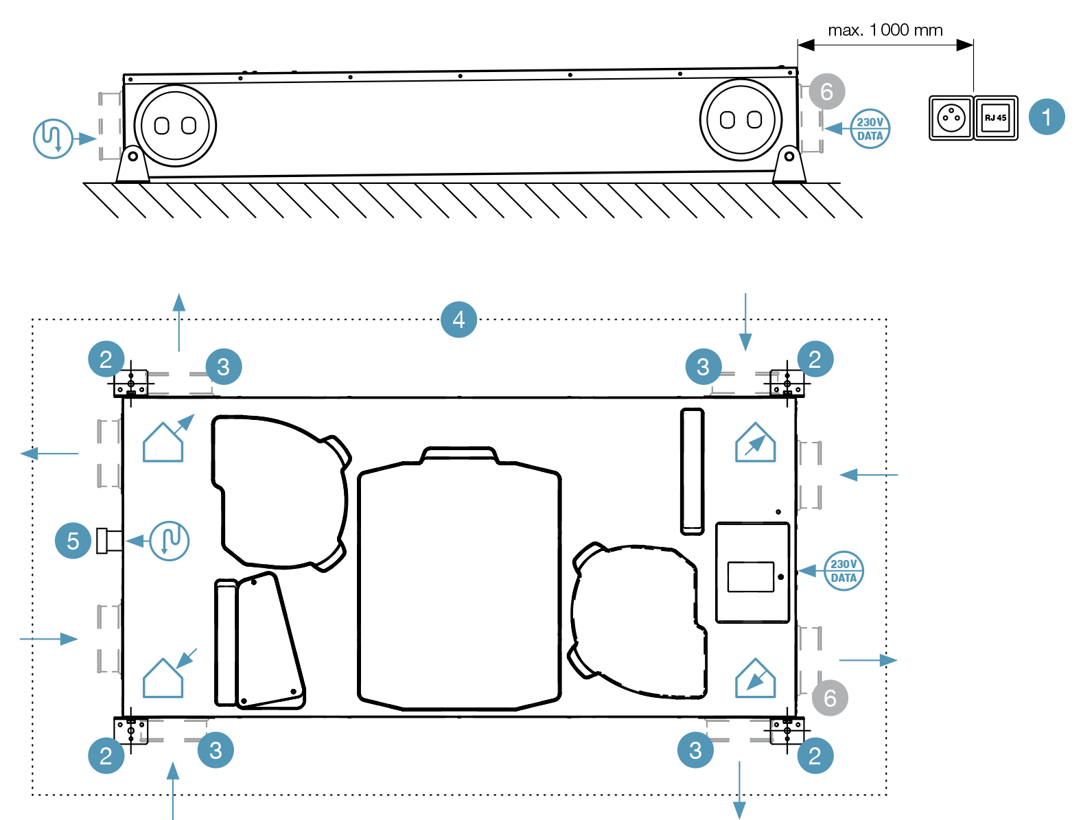 Montáž na podlahu 150_200